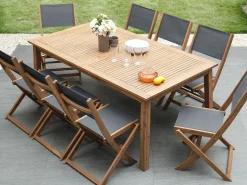 Tavolo da pranzo allungabile da giardino CESANA 180/240 cm 100 cm Legno d'acacia Marrone chiaro