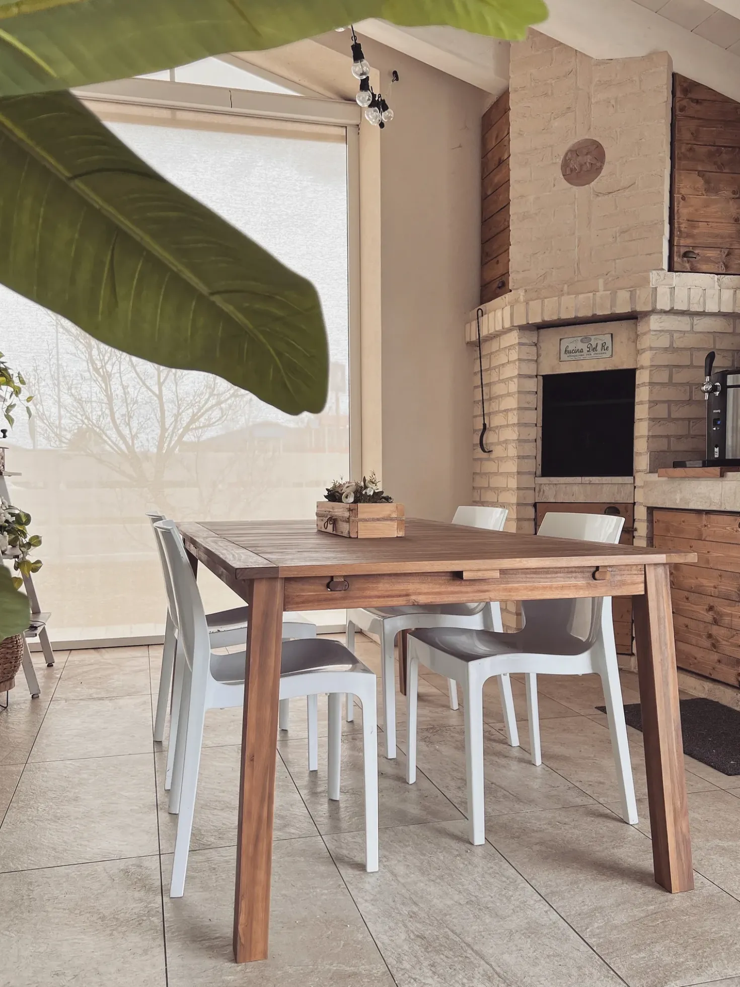Tavolo da pranzo allungabile da giardino CESANA 180/240 cm 100 cm Legno d'acacia Marrone chiaro
