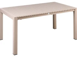 Tavolo da pranzo allungabile da giardino ARDESIO 160/220 cm 90 cm Metallo Beige sabbia