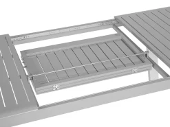 Tavolo da pranzo allungabile da giardino PERETA 175/255 cm 100 cm Metallo Grigio chiaro