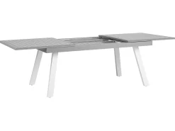 Tavolo da pranzo allungabile da giardino PERETA 175/255 cm 100 cm Metallo Grigio chiaro