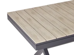 Tavolo da pranzo allungabile da giardino FANES 184/242 cm 90 cm Metallo Grigio grafite
