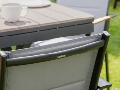 Tavolo da pranzo allungabile da giardino FANES 184/242 cm 90 cm Metallo Grigio grafite