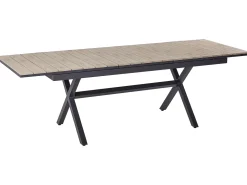 Tavolo da pranzo allungabile da giardino FANES 184/242 cm 90 cm Metallo Grigio grafite
