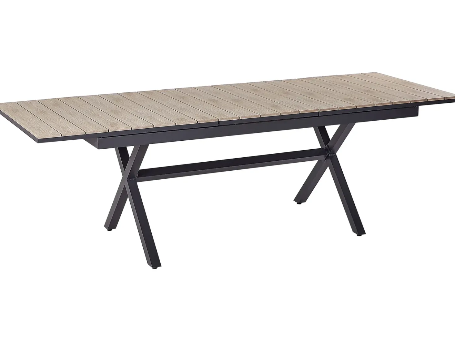 Tavolo da pranzo allungabile da giardino FANES 184/242 cm 90 cm Metallo Grigio grafite