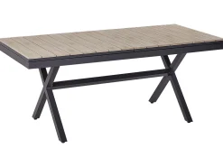 Tavolo da pranzo allungabile da giardino FANES 184/242 cm 90 cm Metallo Grigio grafite