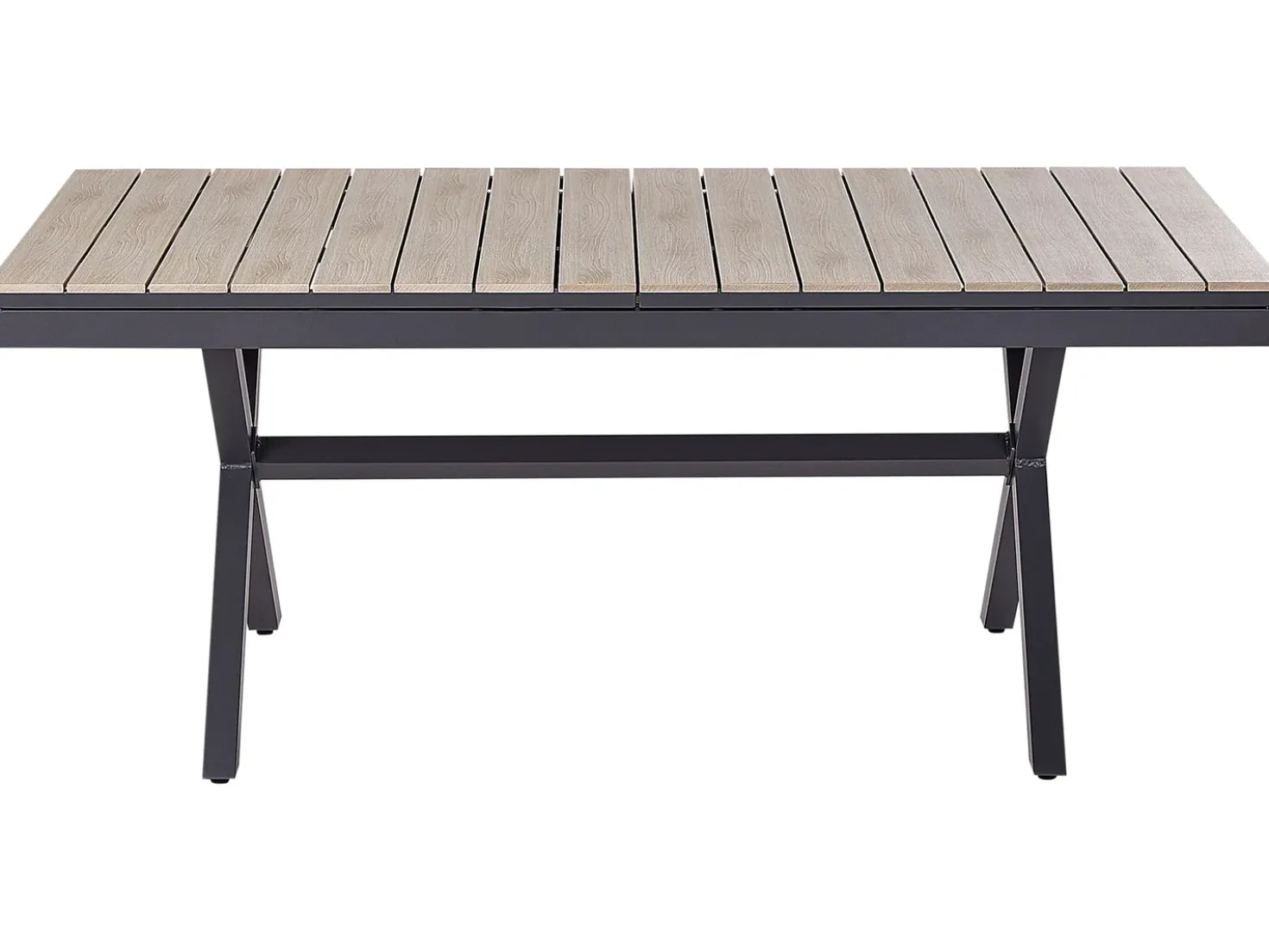 Tavolo da pranzo allungabile da giardino FANES 184/242 cm 90 cm Metallo Grigio grafite