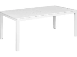 Tavolo da pranzo allungabile da giardino SKALOMA 180/240 cm 90 cm Metallo Bianco