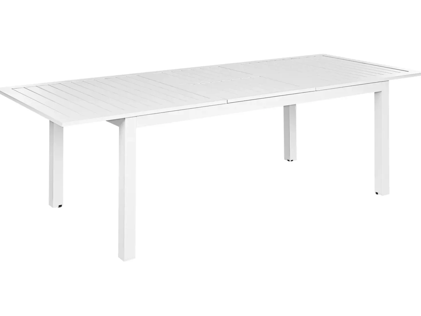 Tavolo da pranzo allungabile da giardino SKALOMA 180/240 cm 90 cm Metallo Bianco