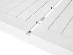 Tavolo da pranzo allungabile da giardino SKALOMA 180/240 cm 90 cm Metallo Bianco