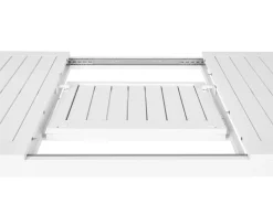 Tavolo da pranzo allungabile da giardino SKALOMA 180/240 cm 90 cm Metallo Bianco