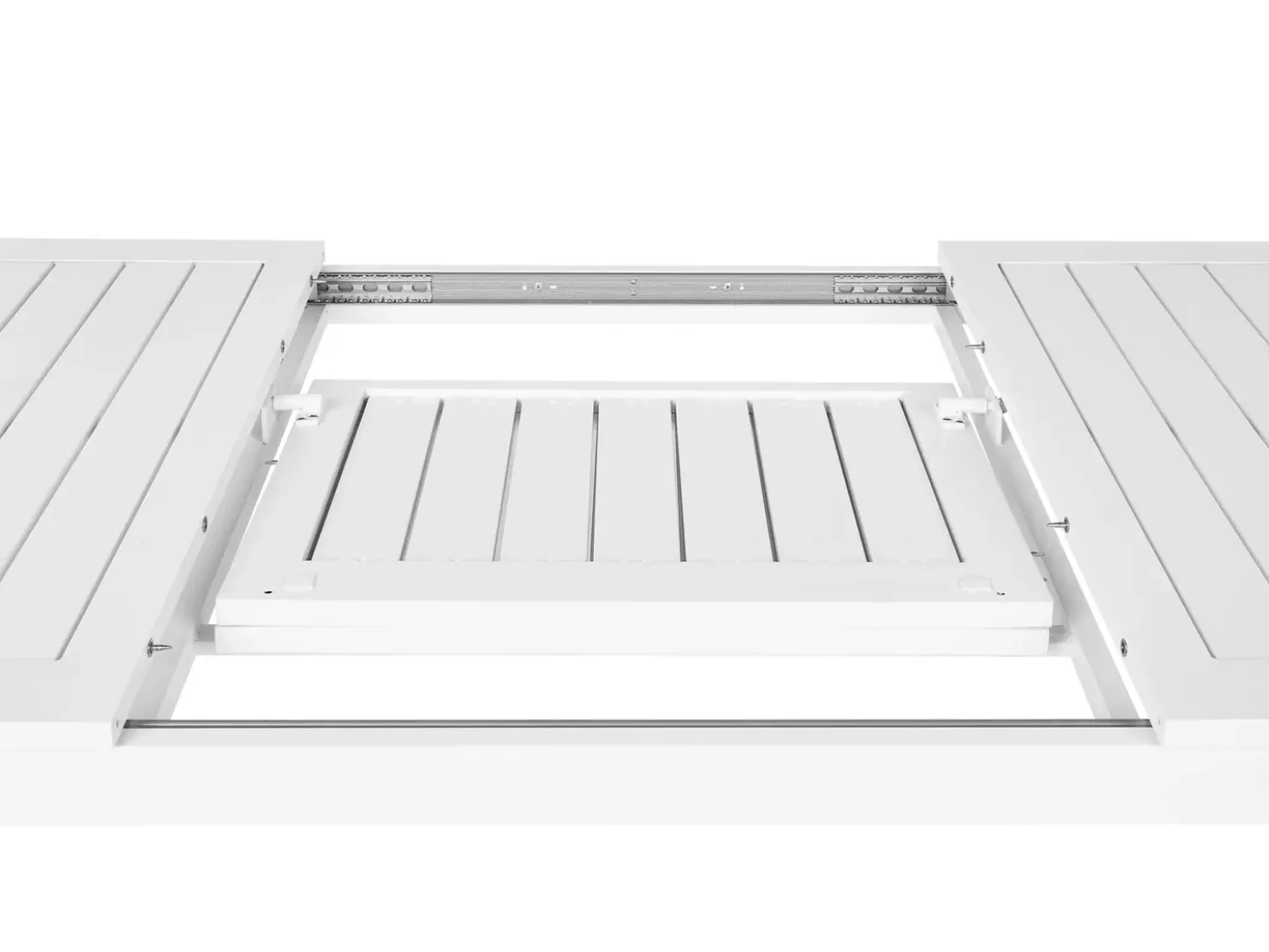 Tavolo da pranzo allungabile da giardino SKALOMA 180/240 cm 90 cm Metallo Bianco