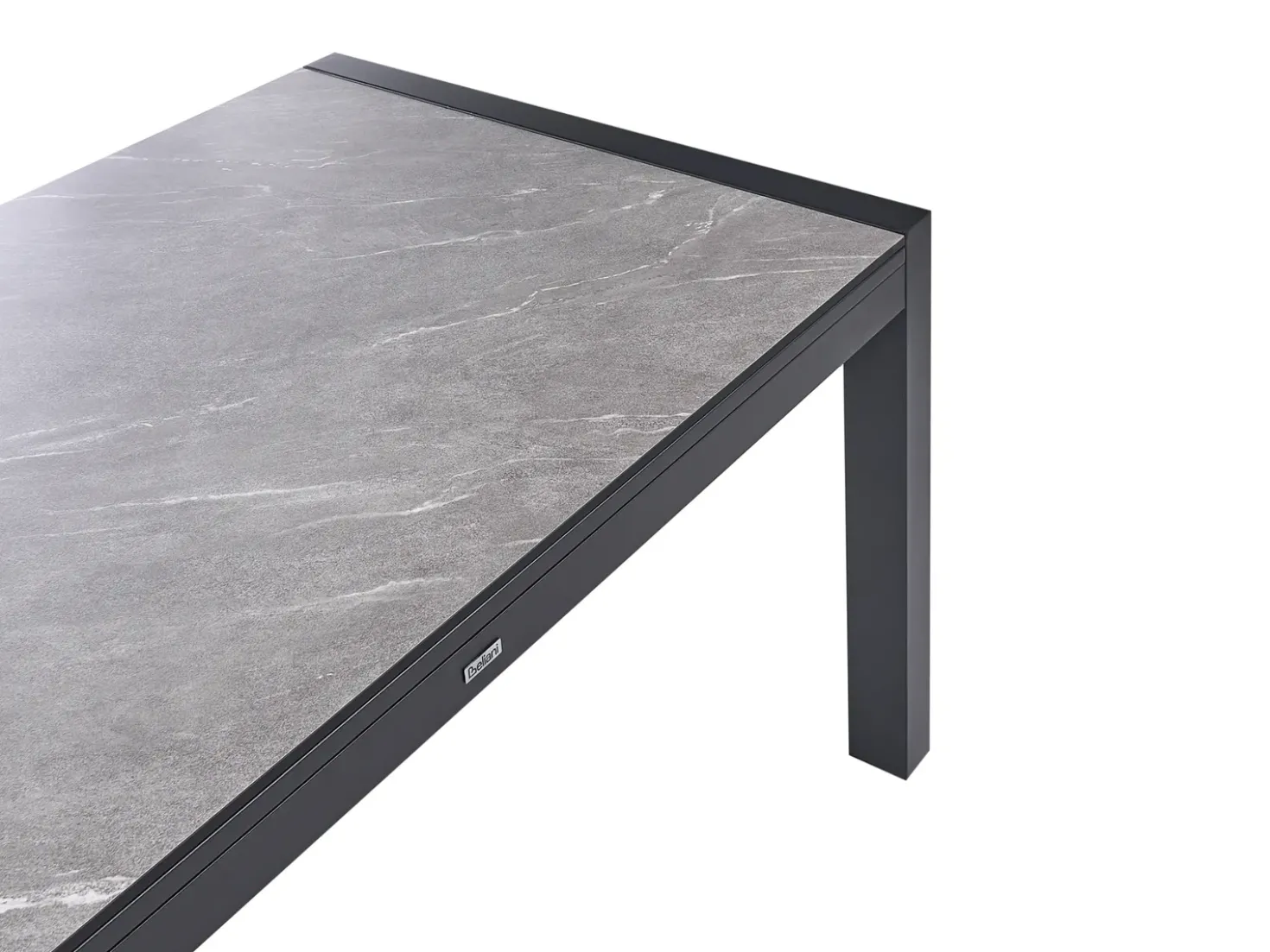 Tavolo da pranzo allungabile da giardino BINASCO 160/220 cm 90 cm Effetto pietra Grigio