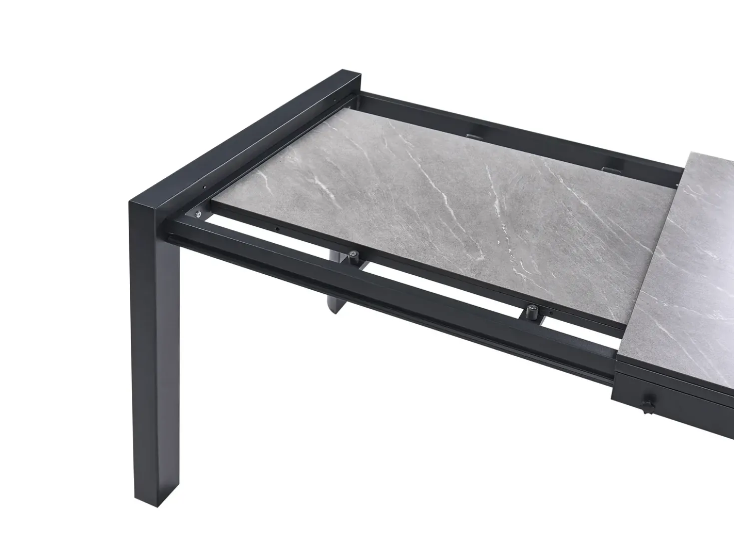 Tavolo da pranzo allungabile da giardino BINASCO 160/220 cm 90 cm Effetto pietra Grigio