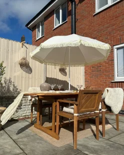 Tavolo da pranzo allungabile da giardino MAUI 160/220 cm 100 cm Legno d'acacia Marrone chiaro