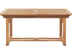 Tavolo da pranzo allungabile da giardino JAVA 160/220 cm 90 cm Legno d'acacia Marrone chiaro