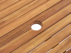 Tavolo da pranzo allungabile da giardino JAVA 160/220 cm 90 cm Legno d'acacia Marrone chiaro
