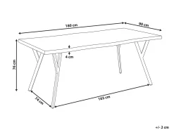 Tavolo da pranzo ALTON Marrone chiaro 180 cm 90 cm