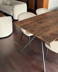 Tavolo da pranzo AMSTERDAM Marrone scuro 160 cm 90 cm