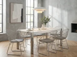 Tavolo da pranzo ARCTIC Argento 180 cm 90 cm