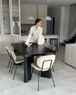 Tavolo da pranzo ATLIN Nero 180 cm 90 cm