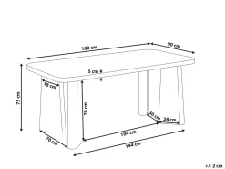 Tavolo da pranzo ATLIN Nero 180 cm 90 cm