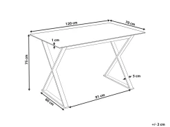 Tavolo da pranzo ATTICA Bianco 120 cm 70 cm Vetro temperato