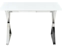 Tavolo da pranzo ATTICA Bianco 120 cm 70 cm Vetro temperato