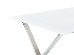 Tavolo da pranzo ATTICA Bianco 120 cm 70 cm Vetro temperato