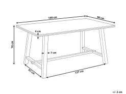 Tavolo da pranzo BARNES Frassino naturale 160 cm 90 cm