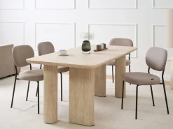 Tavolo da pranzo BARROY Effetto travertino 180 cm 90 cm