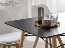Tavolo da pranzo BIONDI Faggio nero 140 cm 80 cm