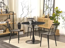 Tavolo da pranzo BOCA Marmo nero 90 cm 90 cm