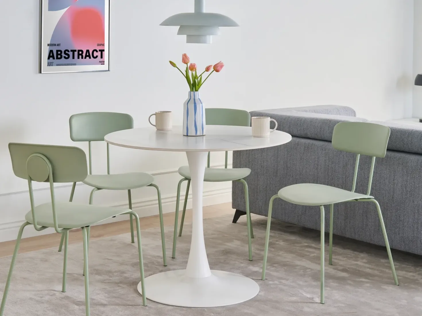Tavolo da pranzo BOCA Marmo bianco 90 cm 90 cm Ceramica