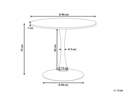 Tavolo da pranzo BOCA Marmo bianco 90 cm 90 cm Ceramica