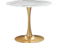 Tavolo da pranzo BOCA Marmo/Oro 90 cm 90 cm