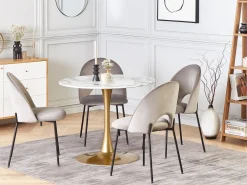 Tavolo da pranzo BOCA Marmo/Oro 90 cm 90 cm