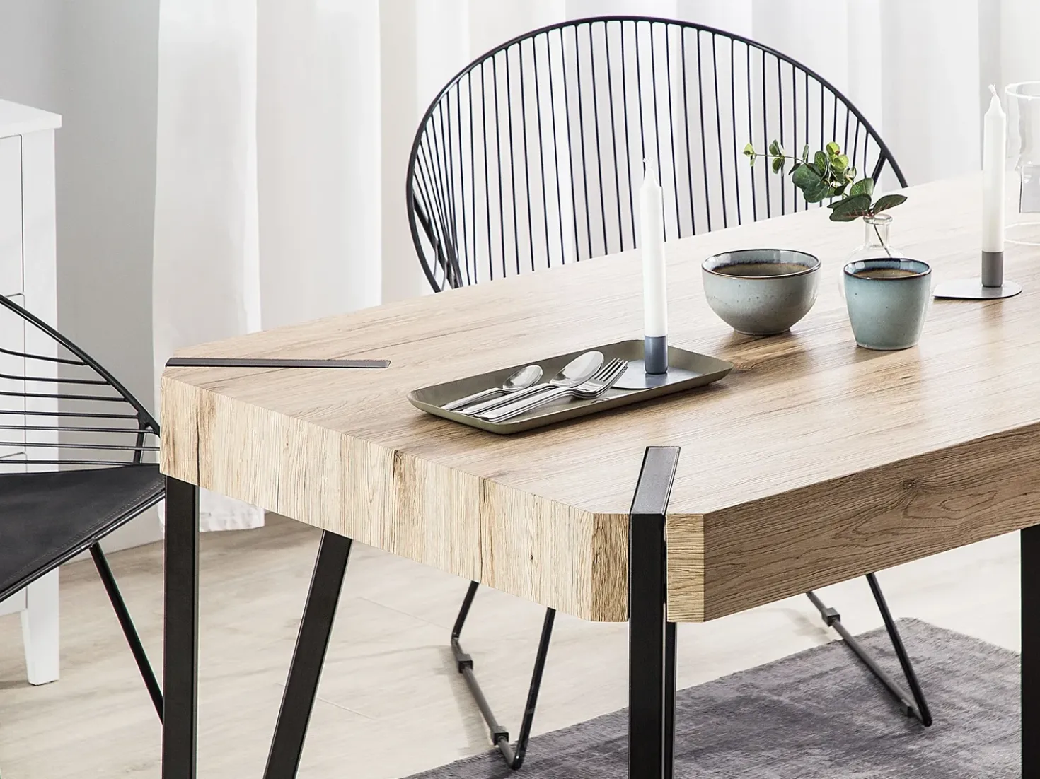 Tavolo da pranzo CAMBELL Marrone chiaro 130 cm 80 cm