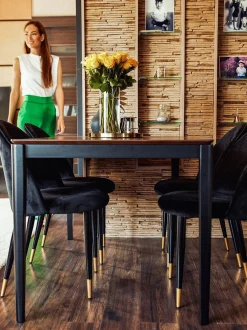 Tavolo da pranzo CEDAR Noce scuro 135 cm 80 cm
