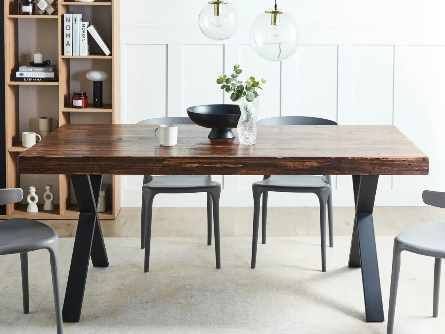 Tavolo da pranzo CLIFTON Marrone scuro 180 cm 90 cm Legno di pino