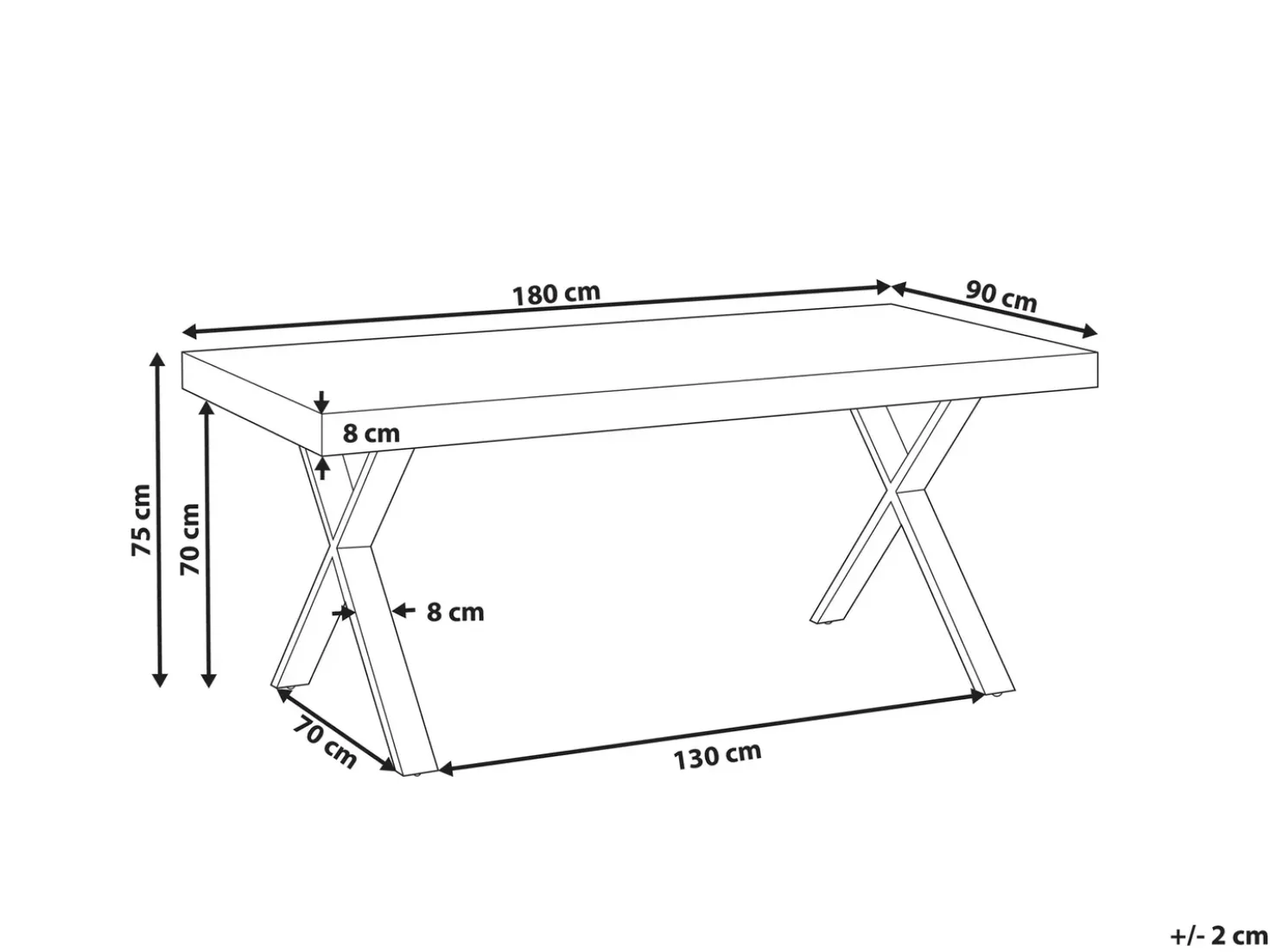 Tavolo da pranzo CLIFTON Marrone scuro 180 cm 90 cm Legno di pino