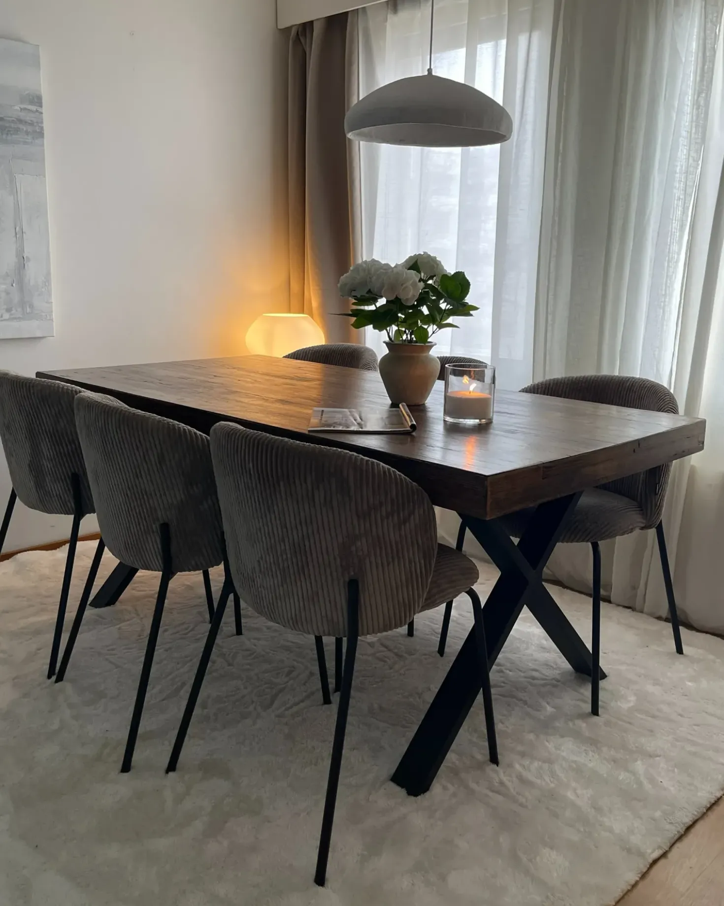 Tavolo da pranzo CLIFTON Marrone scuro 180 cm 90 cm Legno di pino