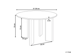 Tavolo da pranzo COSMO Bianco 120 cm 120 cm