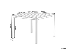 Tavolo da pranzo da giardino PRATO 95 cm 95 cm Grigio