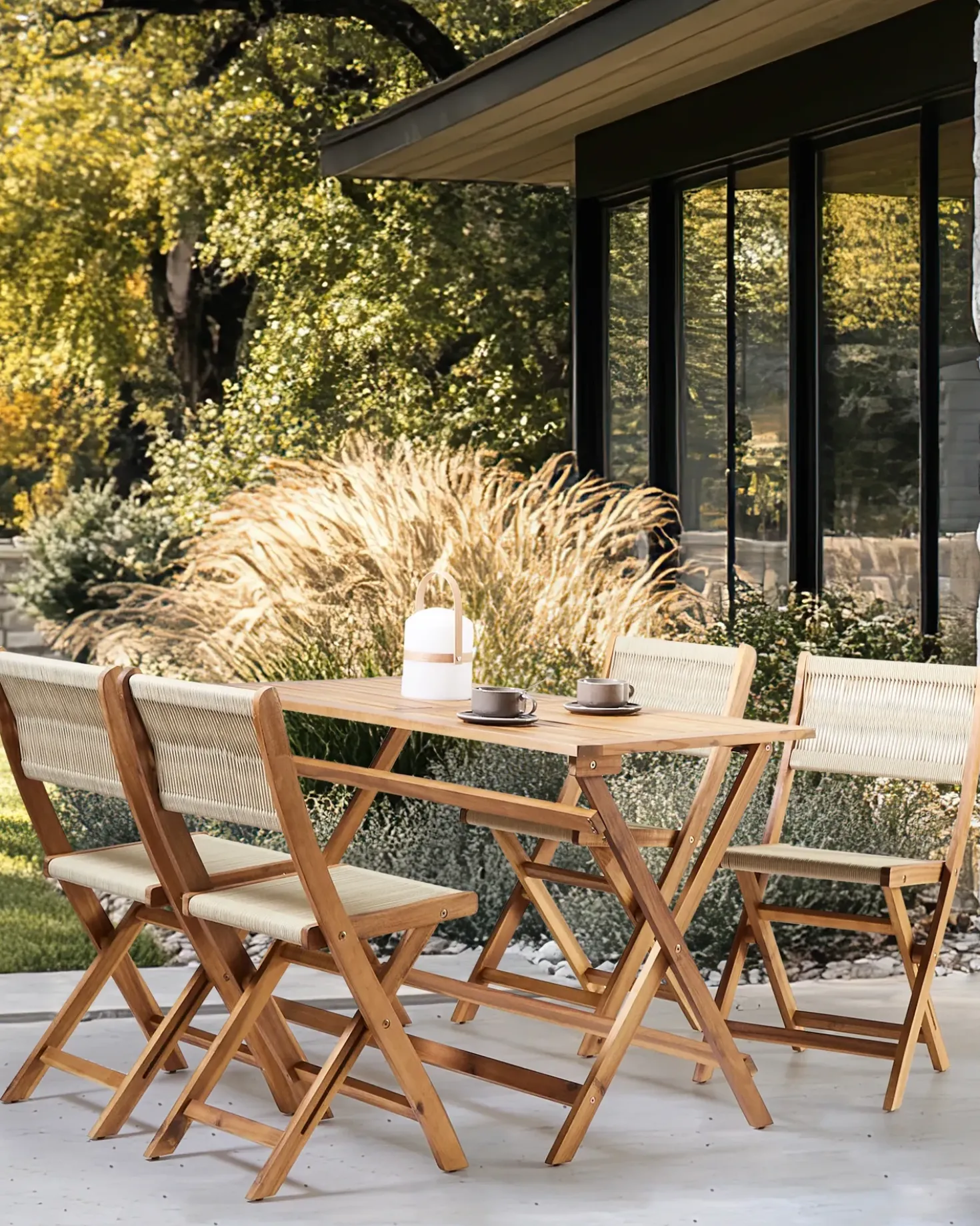 Tavolo da pranzo da giardino PROSSEDI 120 cm 60 cm Legno d'acacia Marrone
