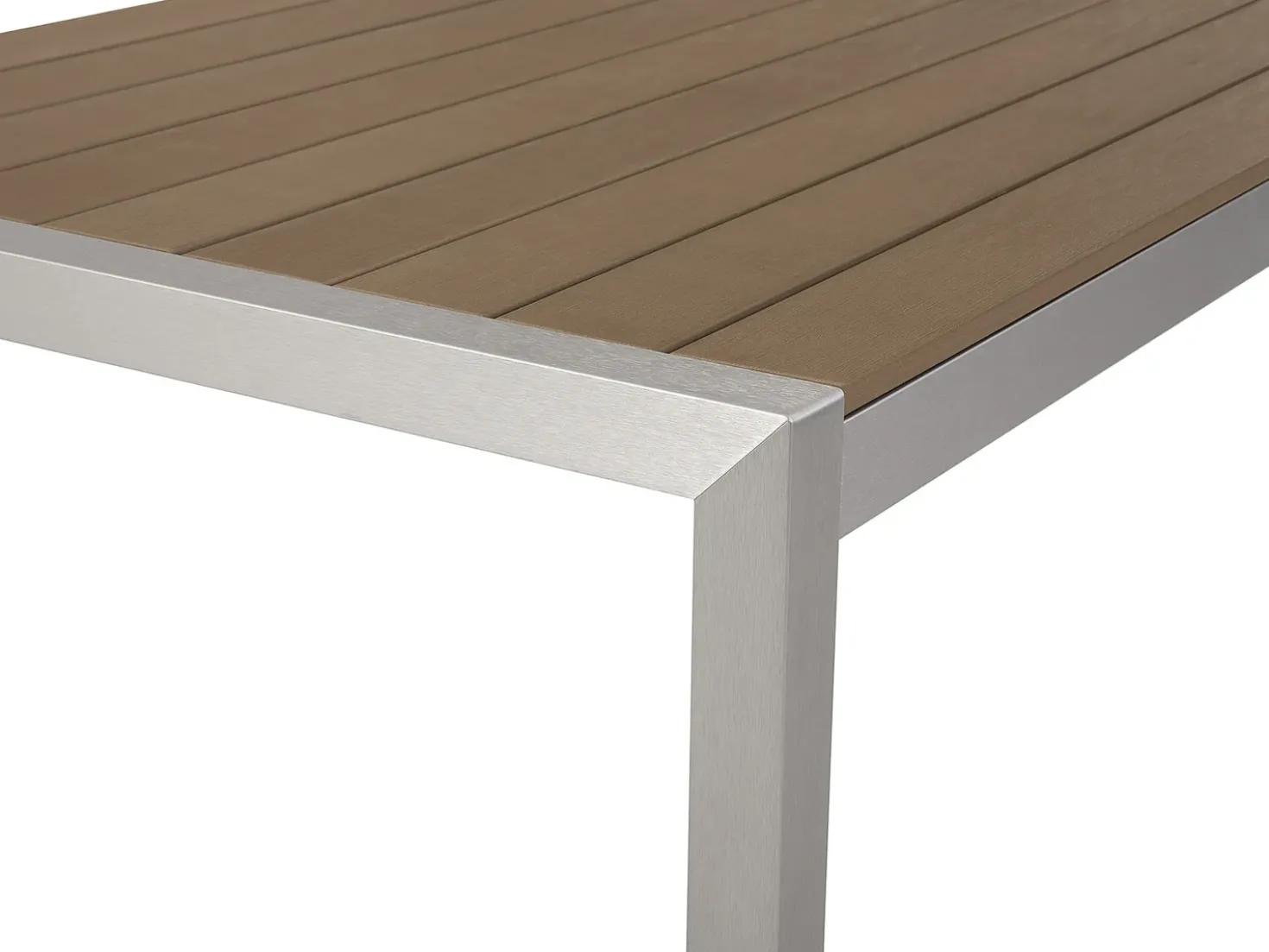 Tavolo da pranzo da giardino VERNIO 180 cm 90 cm Metallo Marrone