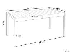 Tavolo da pranzo da giardino BARTICA 154 cm 84 cm Marrone