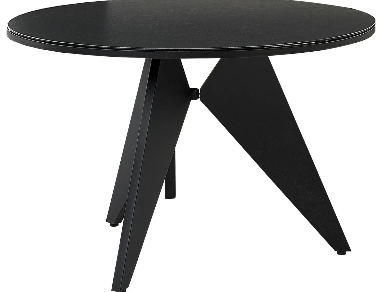 Tavolo da pranzo da giardino OLMETTO 83 cm 110 cm Vetro Nero