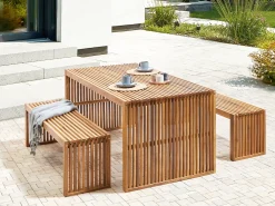 Tavolo da pranzo da giardino SULZANO 180 cm 90 cm Legno d'acacia Marrone