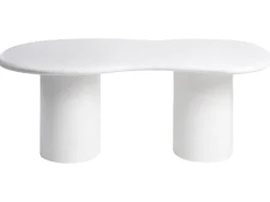 Tavolo da pranzo da giardino SIRMIONE 200 cm 110 cm Effetto terrazzo Terrazzo Bianco